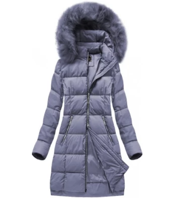 QUILTED HOODED JACKET LILAC (7702) striukė