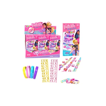 Lean Toys DIY Bracelet Set Pendants Letter Patterns 4 Adjustable Bracelets