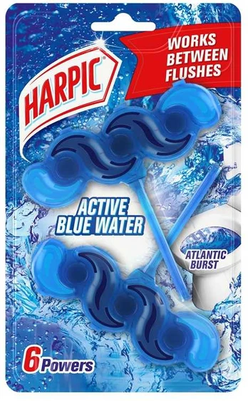 WC muiliukas HARPIC Blue Water Atlantic Burst, 2 x 35 g