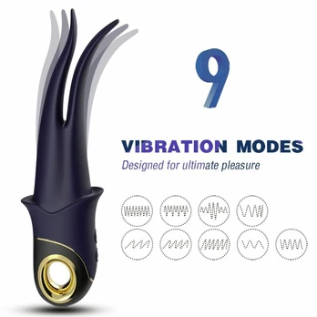 ARMONY SHADOW Double-Head Vibrator Blue, 9 Modes, Waterproof, 234 mm