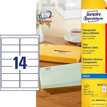 Avery Zweckform LABEL ZF J8563 99.X38.1 25 SHEETS/350/ LABEL - J8563-25