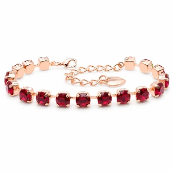 Apyrankė moterims DiamondSky „Klasika III (Ruby)“ su Swarovski kristalais