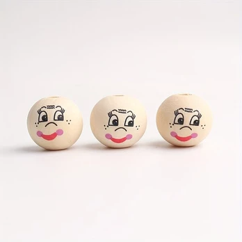 Mediniai karoliukai, 20mm 04 10pcs