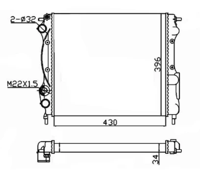 Variklio radiatorius NRF NRF 58934A