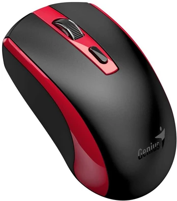 Pelė GENIUS ECO-8150 Raudona/ 1200 dpi/ wireless/ rechargeable/ Copilot/ 4-button/ juodas/ red
