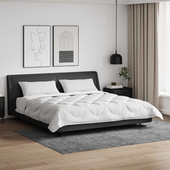 Patalynės komplektas 3 pcs Balta 260 x 220 cm Mikropluoštas