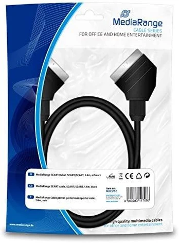 MediaRange Scartkabel Anschl. 20pol St/St 1,40m juodas