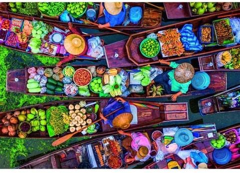 Clementoni CLE puzzle 1000 Compact Thai Floating Market 39932