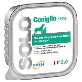 100% triušienos konservas (100 g) | SOLO Coniglio