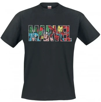 Pc Merch MARVEL Logo juodi marškinėliai - S dydis