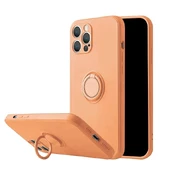 Mocco Pastel Ring Silicone Back Case for Apple iPhone 12 Max Orange kaina