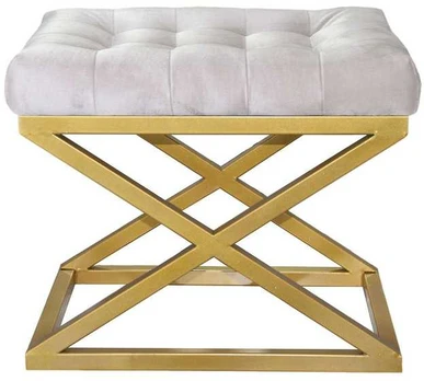 Pouffe Capraz - Gold, Baltas