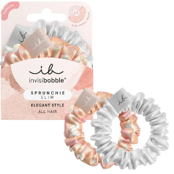 Invisibobble Sprunchie Slim Bella Chrome Plaukų gumytės, 2vnt
