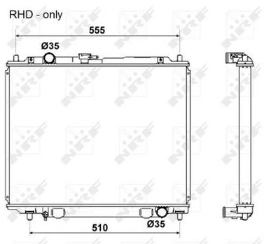 Variklio radiatorius NRF NRF 53666