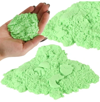 Kinetinis smėlis, 1kg, žalias