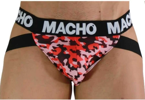 Macho Underwear MACHO - MX28MR JOCK MILITARY Raudonas M