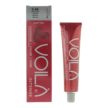Intercosmo, Voilà 3C Intense, Permanent Hair Dye, 5.66 Deep Red, 60 ml