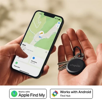 Chipolo LOOP – Rechargeable Bluetooth Tracker with Silicone Loop for iOS & Android, 4col_Charcoal