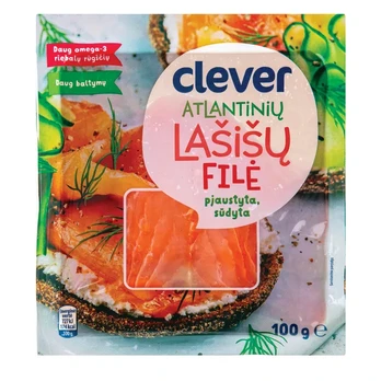 Sūdyta, pjaustyta lašišos filė CLEVER, 100 g