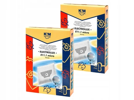 Sintetiniai dulkių siurblio maišeliai K&M Electrolux E11.1 Micro, 6 vnt
