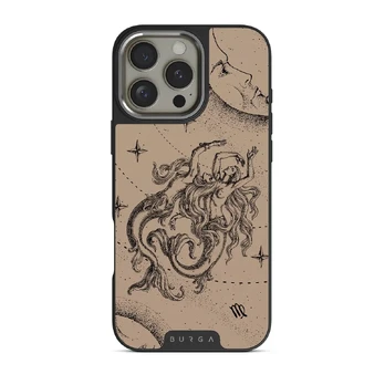 Virgo - iPhone 16 Pro Max Case, Elite Dark (MagSafe) / Silver / Beige