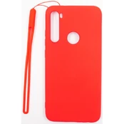 Evelatus Xiaomi Xiaomi Redmi Note 8 / Redmi Note 8 2021 Soft Touch silikoninis dėklas su raudonu dirželiu kaina
