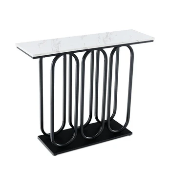Konsolinis stalas Costway, 100cmx80 cm., baltas