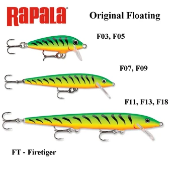 Vobleris Rapala Original Floating FT - Firetiger 3 cm