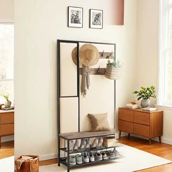 Drabužių stovas, VASAGLE HSR415B01, 35x98x180 cm, Kamelio rudis