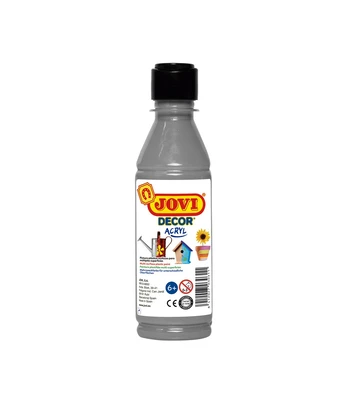 Dekoraciniai dažai JOVI, buteliukas 250 ml, sidabrinė