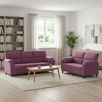 Sofa Sofos komplektas 2 vnt. Violetinė Aksomas