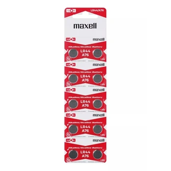 Baterija Maxell, LR44, šarminis, 1,5V, 10 vnt / BAT-507