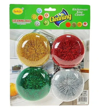 Virtuvės kempinės, metalinės, 4 vnt.