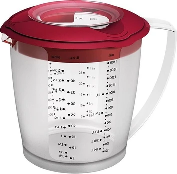 Maišymo ąsotis "Helena" 1,4 l, raudonu dangteliu