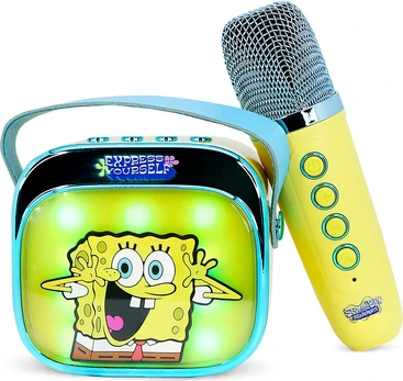 OTL - Light Up Wireless Karaoke Speaker W/ Microphone - SpongeBob Square Pants
