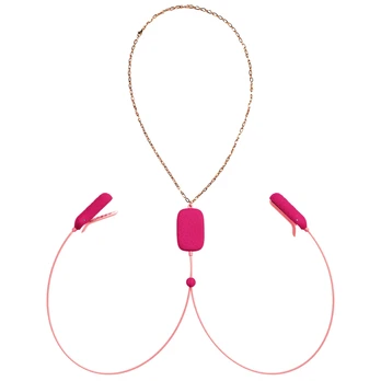 OhMiBod Sphinx Bluetooth Wearable Vibrating Clamps - App-Controlled, Juodas
