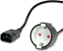 „Value Power Cable VALUE“ maitinimo kabelis, C14 iki „Schuko“ jungties, juodas, 0,3 m