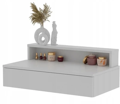 Meblano Lena Plus pakabinama konsolė, baltas matinis, 75 cm