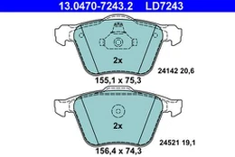 ATE 13.0470-7243.2 Brake pad set