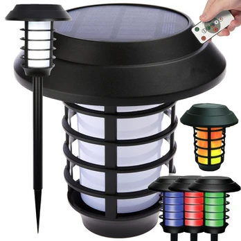 Verk Group Garden lamp solar torch lantern rgb remote control