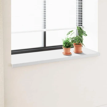 Langų palangė Balta 120 x 50 x 4,5 cm PVC