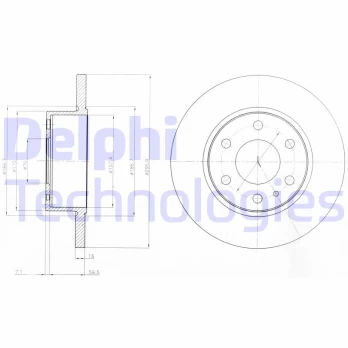 Stabdžių diskas DELPHI BG4164