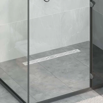 Dušo nutekėjimas su stiklo dangteliu Sidabro 70 cm