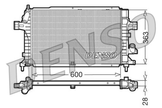 Radiatorius, variklio aušinimas DENSO DRM20102