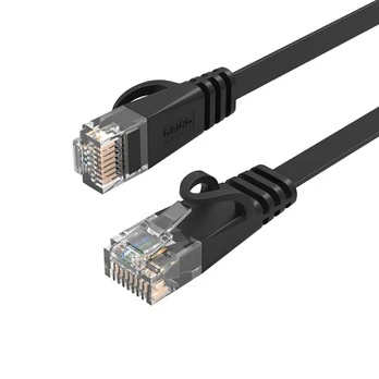 Orico PUG-C6B CAT6 1000Mbps RJ45 Ethernet Network Cable, Flat LAN, 2m, Juodas
