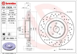 BREMBO 09.C828.11 Brake Disc kaina