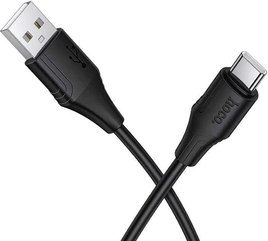 Silicone Cable USB A to USB C Hoco 3A 1 m X124 juodas