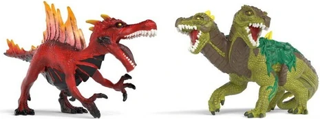 Schleich Fire Saurian vs. Jungle Lizard