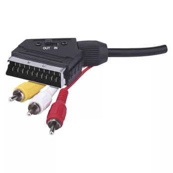 Kabelis SCART/M-3RCA/M 1,5 m
