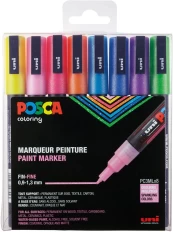 Posca - PC3M - Fine Tip Pen - Sparkling Colors, 8 pc kaina